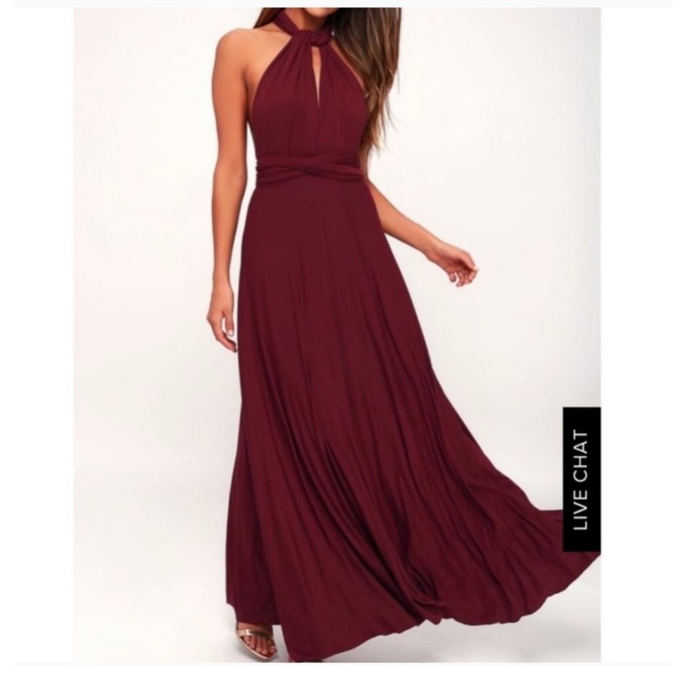 Lulu Convertable Burgundy Maxi Dress